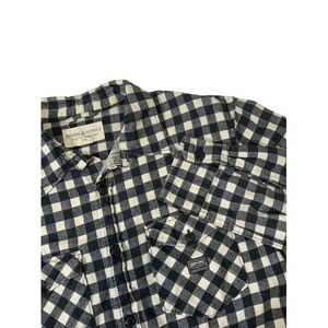 Denim & Supply Black Gingham Buffalo Check 100% Cotton Shirt, Medium